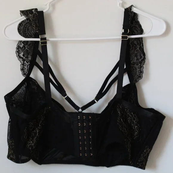 Torrid Strappy Lurex Lace Underwire Bra - Picture 3 of 7